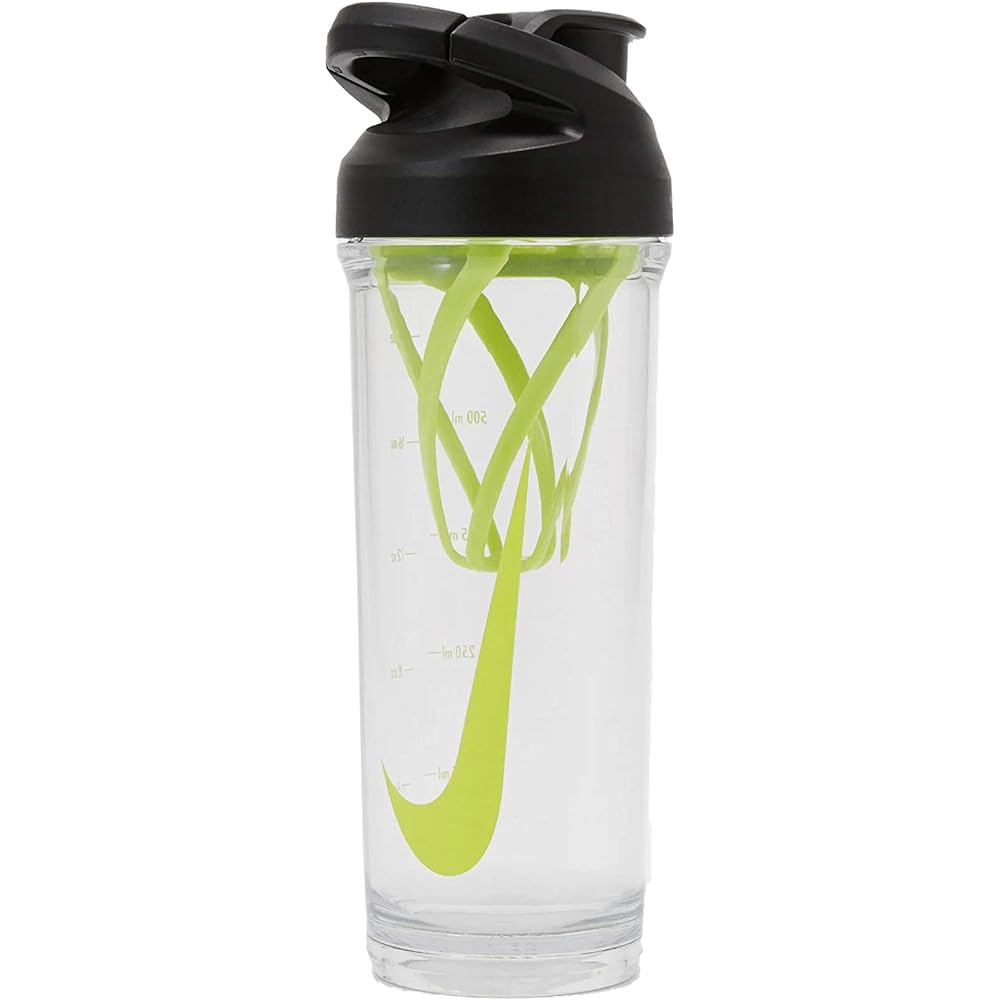 NIKE Water Bottle Clear/Volt 24oz TR Hyper Charge Shaker BT HY5001