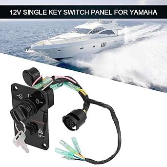 Single Key Switch Panel 12V Single Key Switch Panel Assembly for Yamaha Outboard Yacht 704-82570-12-00