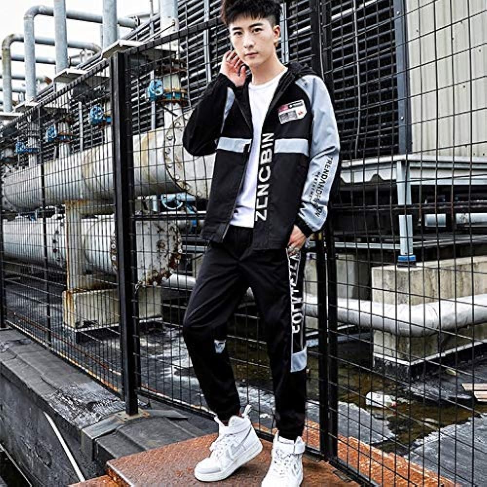 [Minato] Windbreaker Top and Bottom Set Mountain Parka Sports Running Wear Training Wear