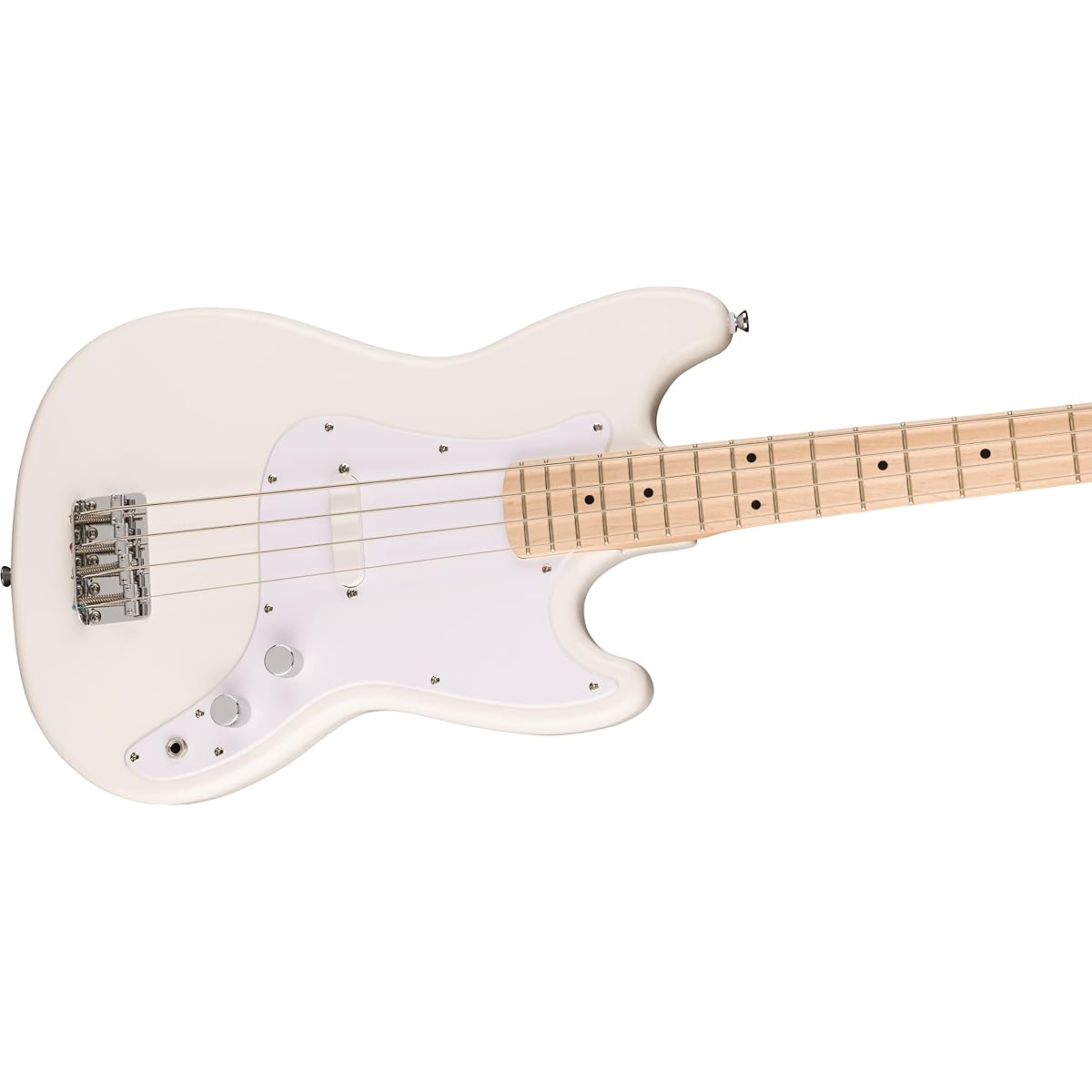 Squier by Fender Fender Squier Electric Bass Squier Sonic™ Bronco™ Bass, Maple Fingerboard, White Pickguard, Arctic White Soft Case Included
