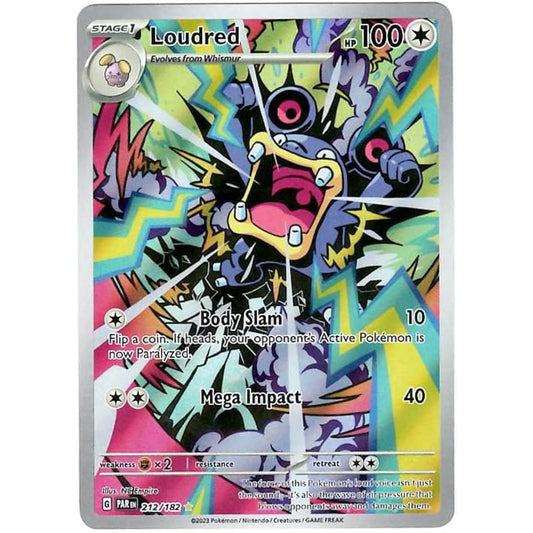 Pokemon - Loudred 212/182 - Paradox Rift - Illustrated Rare - Single Card