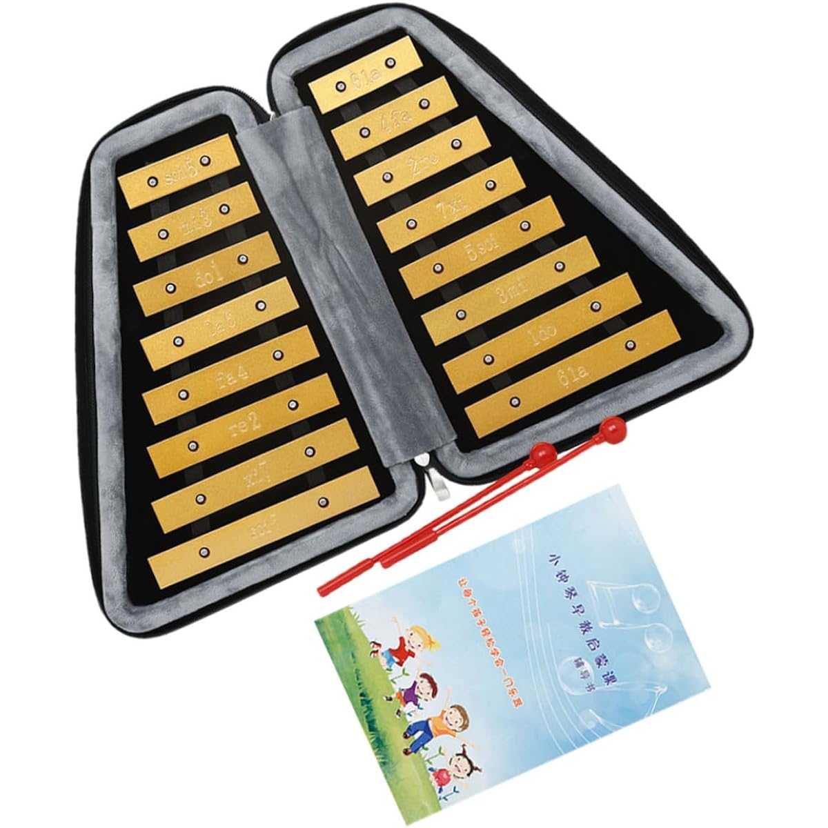 SWOOMEY 1 Set Carillon Hand Knock Music Toy Xylophone Percussion Toy Knocking Piano Toy Musical Knock Toy Portable Percussion Mallet for Toddlers