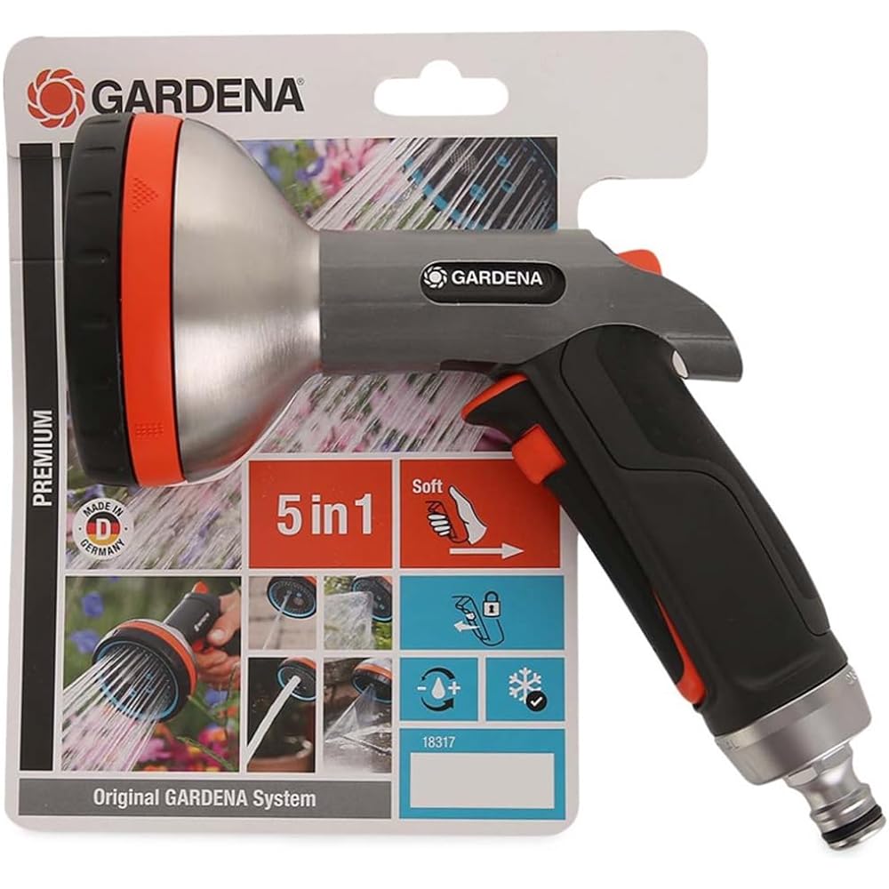 GARDENA Water Nozzle Multi Spray 5 Stage Mode Premium 18317-20