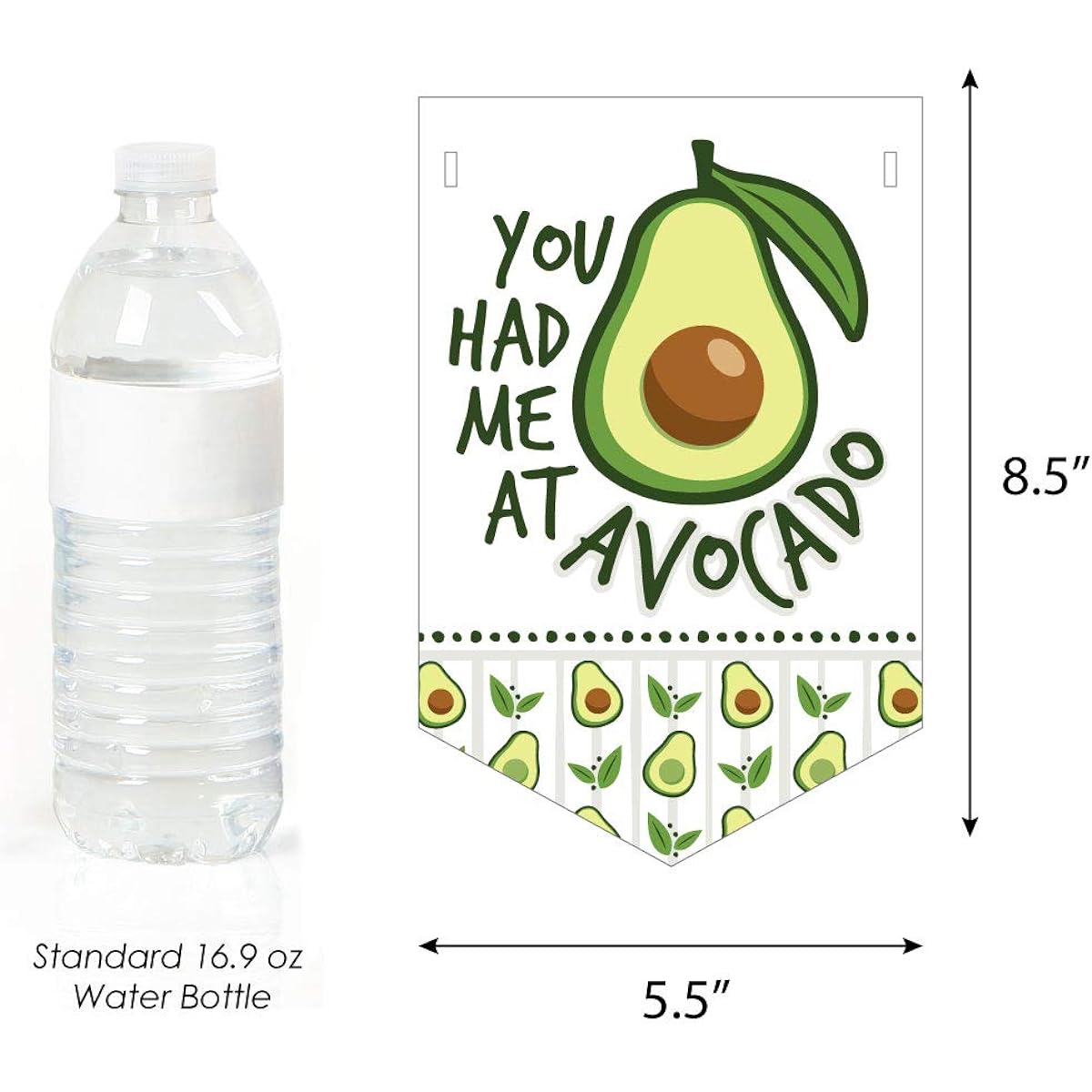 Big Polka Dots of Happiness Hello Avocado - Fiesta Baby Shower Bunting Banner - Party Decorations - Welcome Baby
