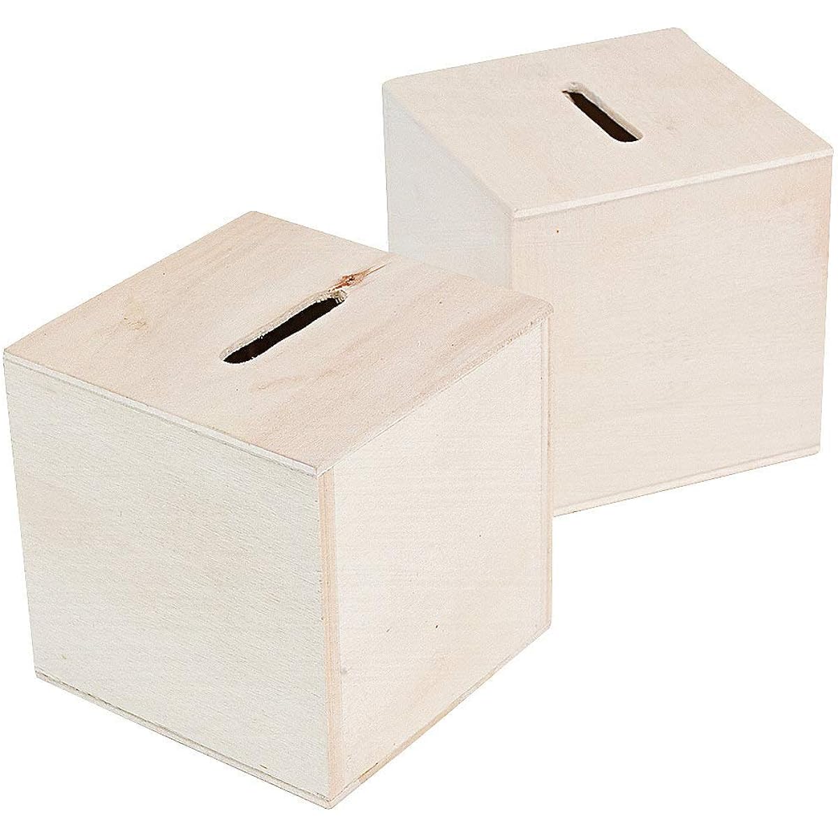 DIY Unfinished Wooden Block Bank - Make 12 Pieces - Crafts for Kids and Fun Home Activities
