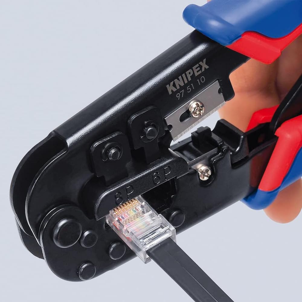 KNIPEX Western plug crimping pliers 6/8 pin 9751-10SB