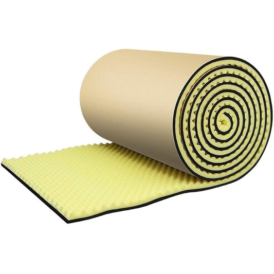 Anti-Noise 1 Square Meter Acoustic Panel Self-Adhesive Flame Retardant Sound Absorbing Cotton Cinema Piano Room Soundproofing Foam Household Supplies (Black) (Yellow)