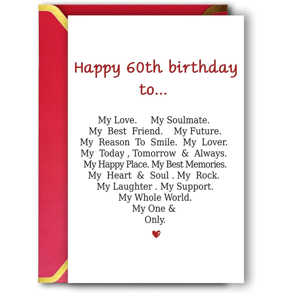 Funny 60th Birthday Card Unisex Romantic 60 Years Greeting Card for Boyfriend Husband Naughty Love Anniversary Card Wife Girlfriend Special 60th Birthday Gift Just to Love Him