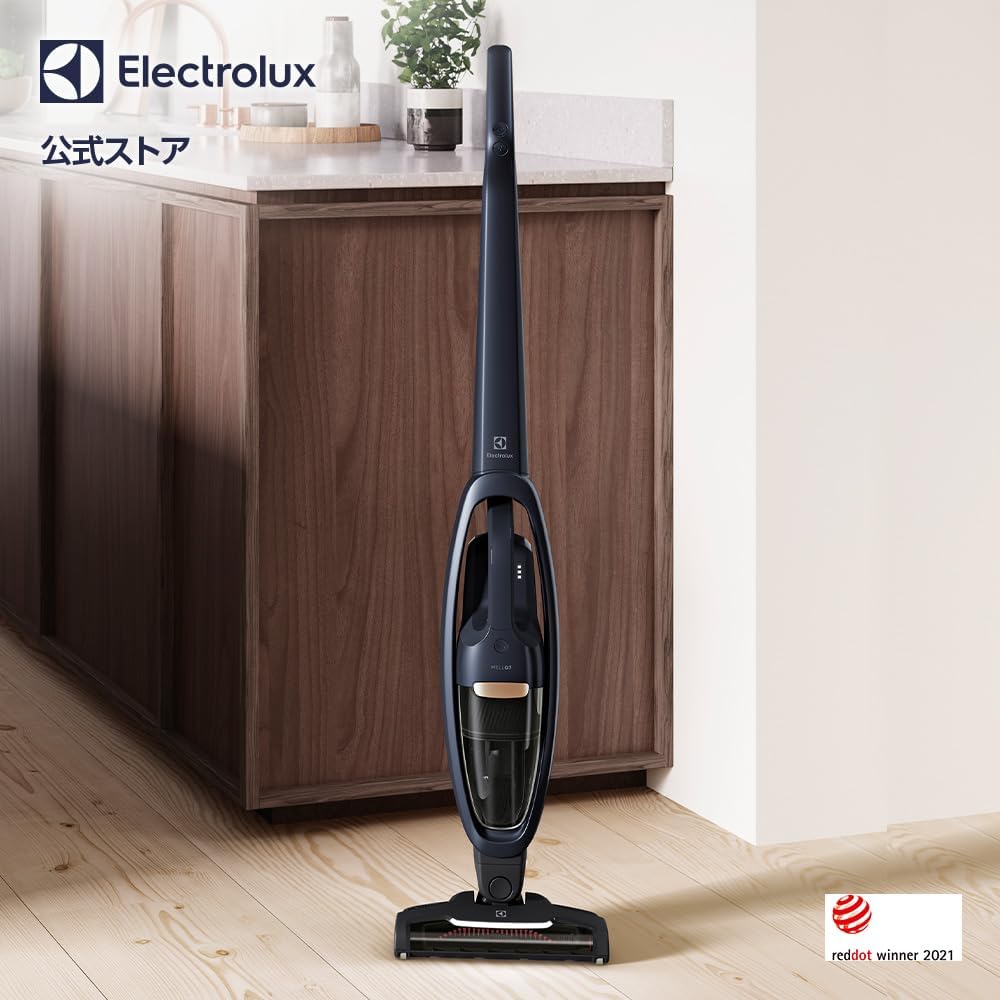 Electrolux Well Q7 WQ71-2OIB Cordless Vacuum Cleaner, Scandinavian Design, High Power, Lightweight, Freestanding, Operating Time: Approx. 50 Minutes, Indigo Blue