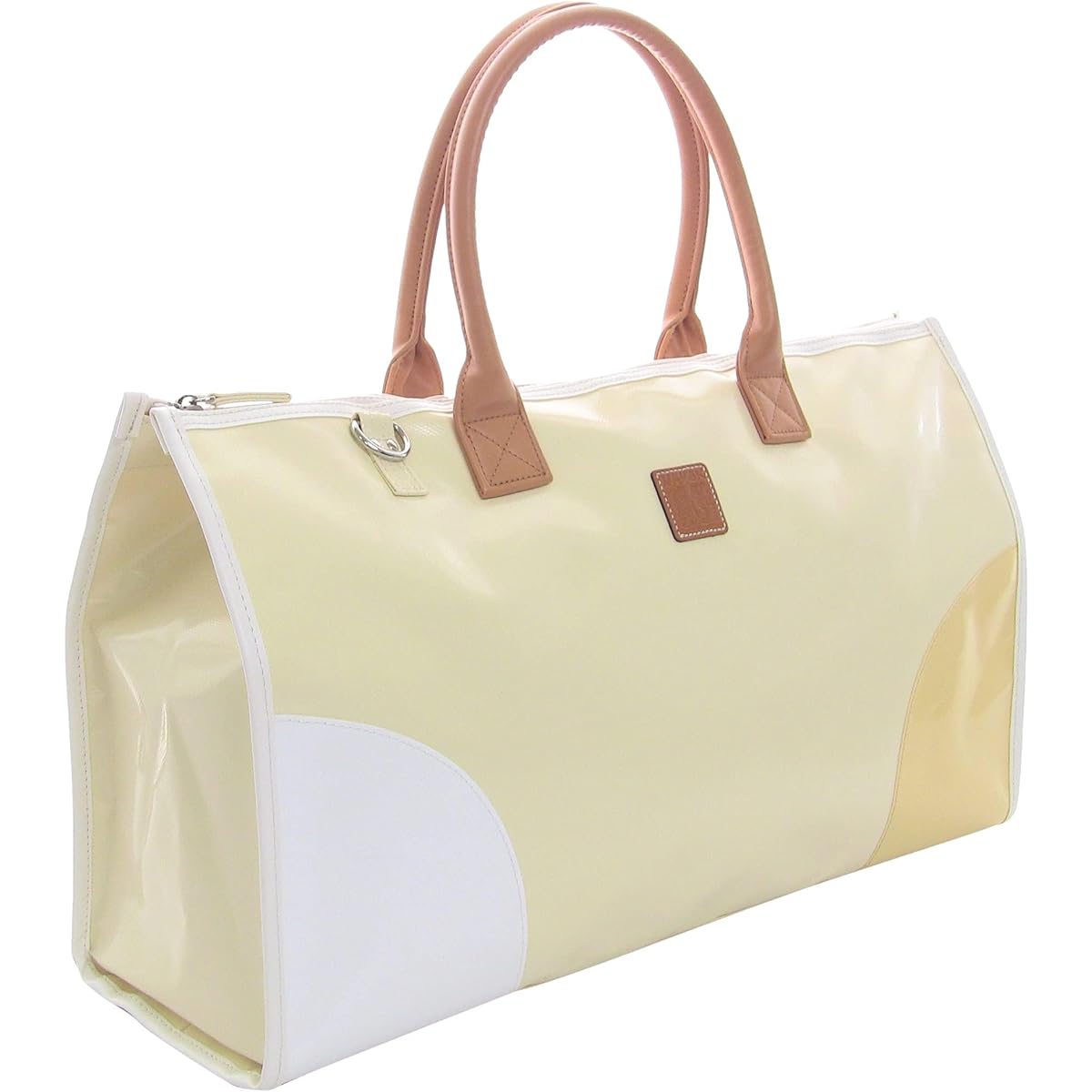 NAHOK lesson tote "Swing/wf" (fits flute, oboe, and clarinet) Cream/white/custard [waterproof fabric made in Germany + waterproof zipper] Fabric from Germany, Made in Japan.