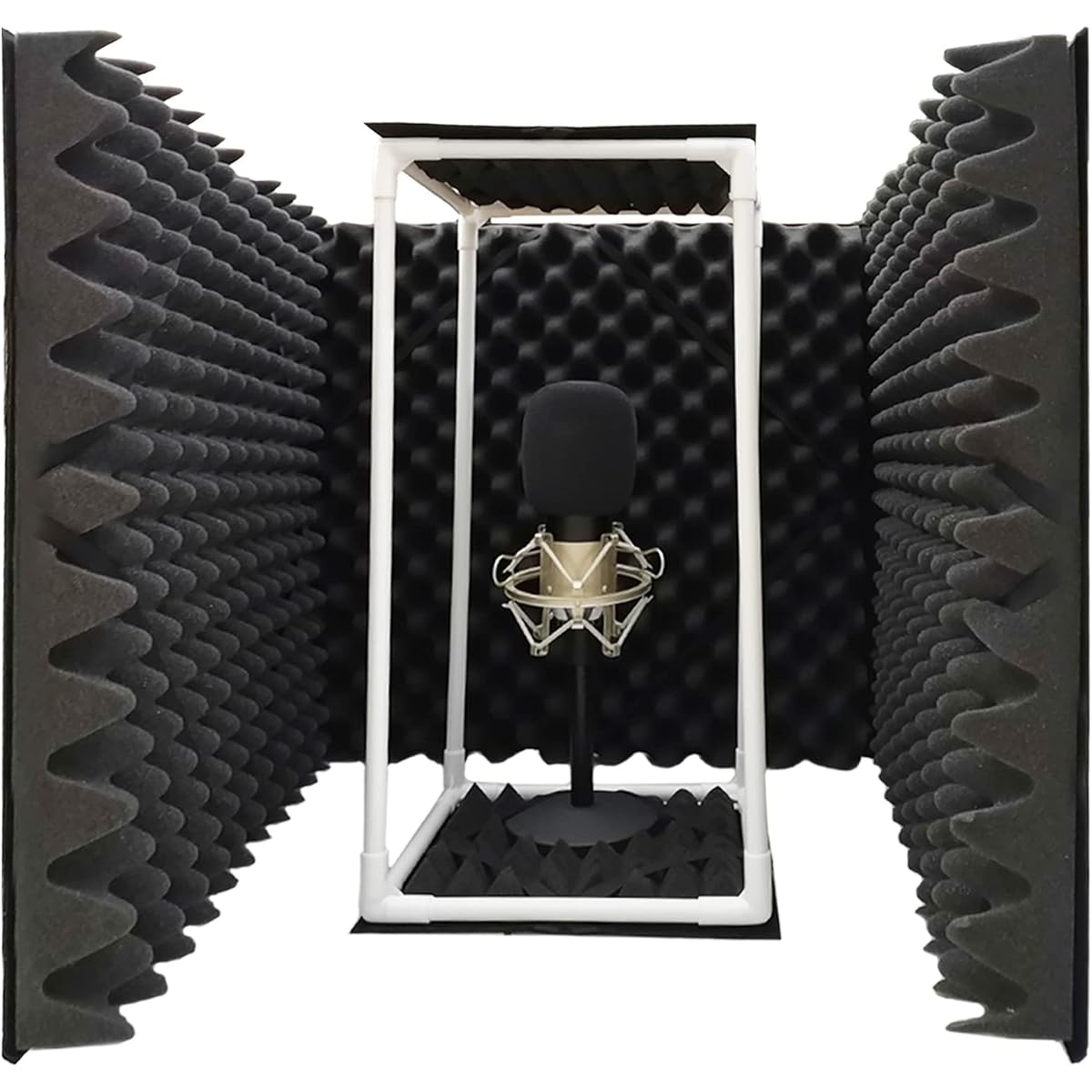TroyStudio Microphone Isolation Shield - | Reflection Filter for Desk | - | Large Foldable Compatible with All Desk Microphones |