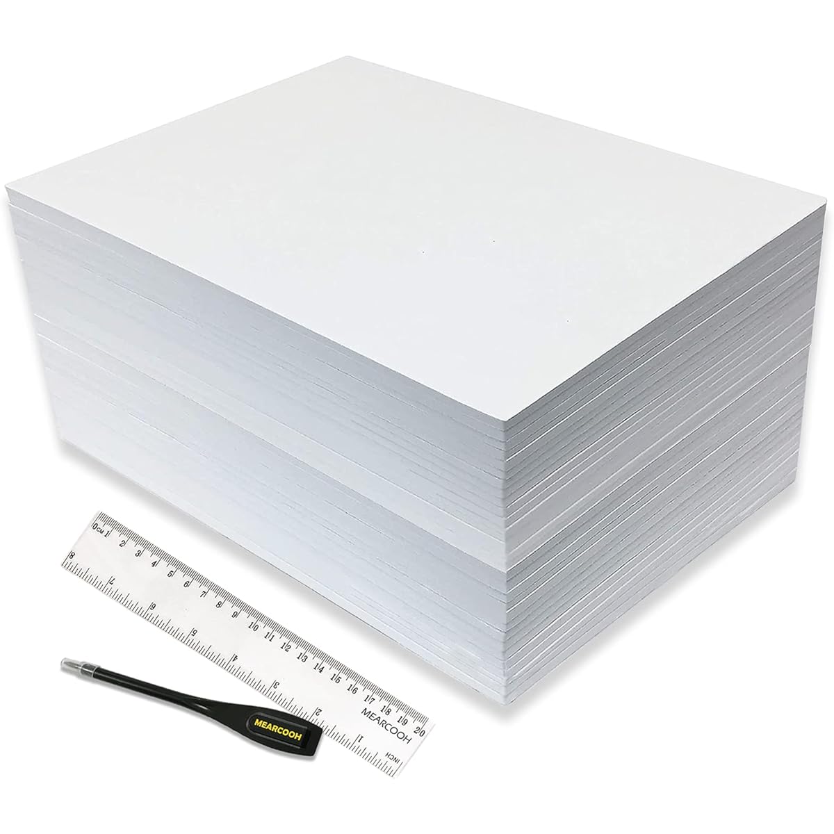 MEARCOOH White Foam Sheets Craft, 30 Pack 9 x 12 Inch 2mm Thick Premium EVA Foam Paper Set for Card Making, Crafts, DIY Projects, Stamping, Classroom, Scrapbooking