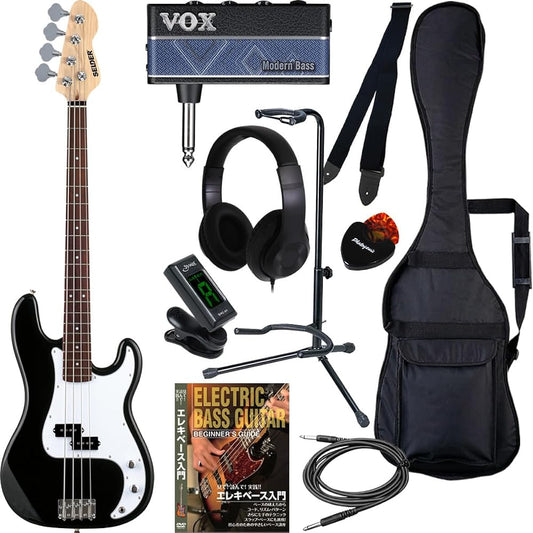 SELDER Bass Precision Bass Type PB-30/BK/W VOX amPlug3 [Unplug 3 AP3-MB (Modern Bass)] Sakura Instrument Original Set