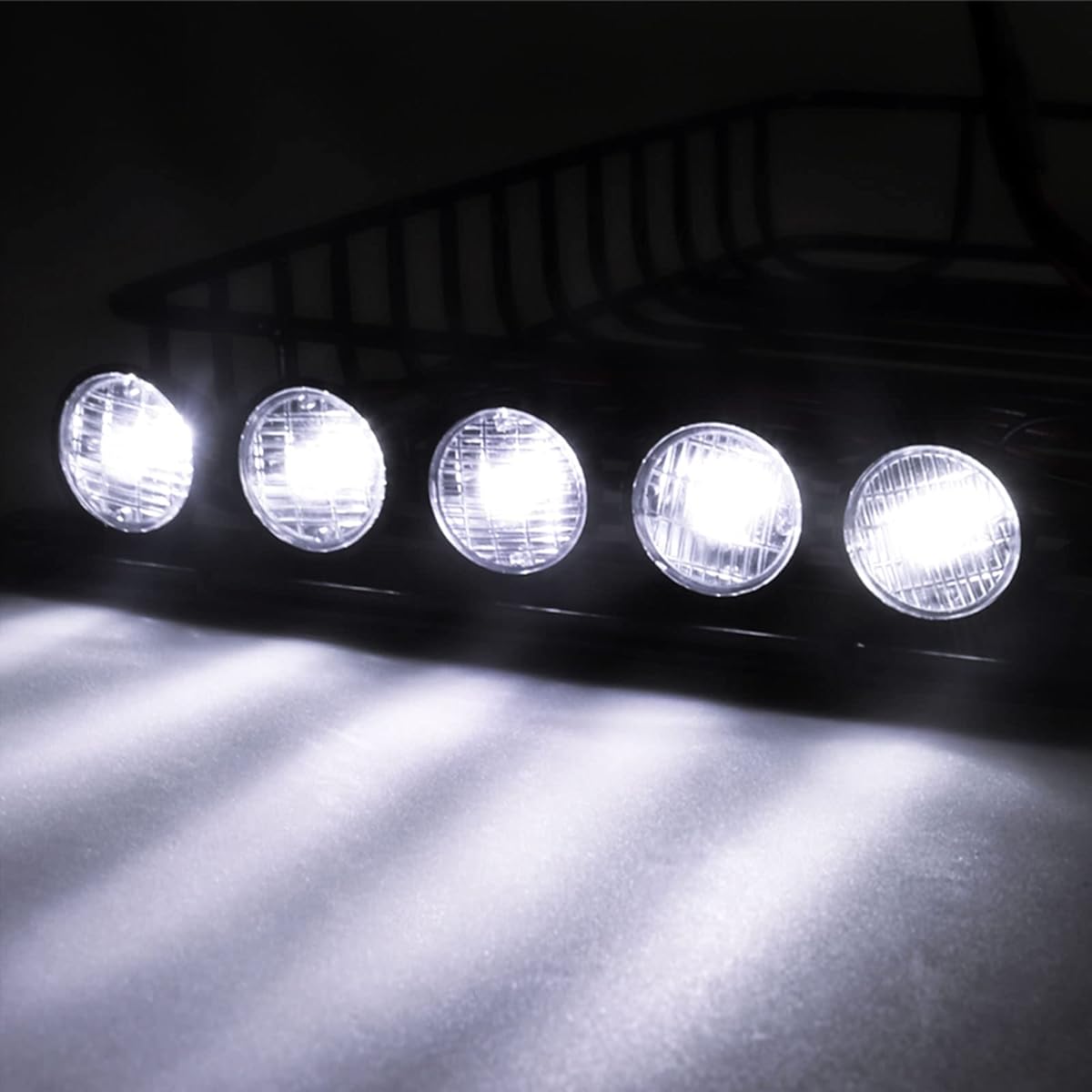 RC Car Metal Roof Rack Luggage LED Light Set for 1/10 RC Crawler Car TRX-4 Axial SCX10 90046 SCX10 III AXI03007 Redcat Gen 8 RGT
