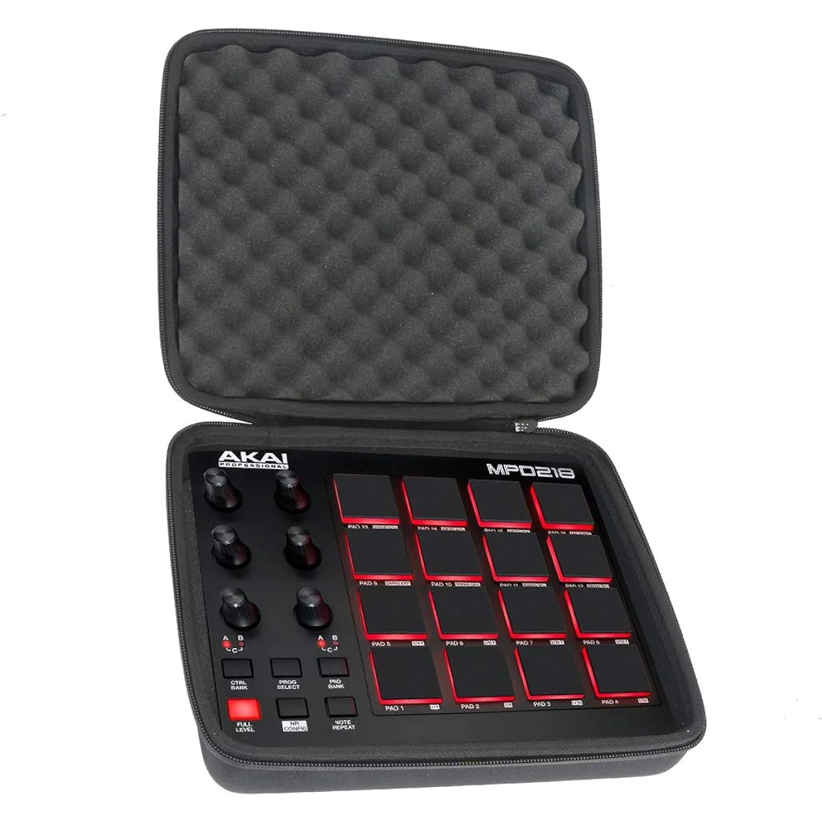 co2crea Hard Travel Case for Akai Professional MPD218 | MIDI Drum Pad Controller