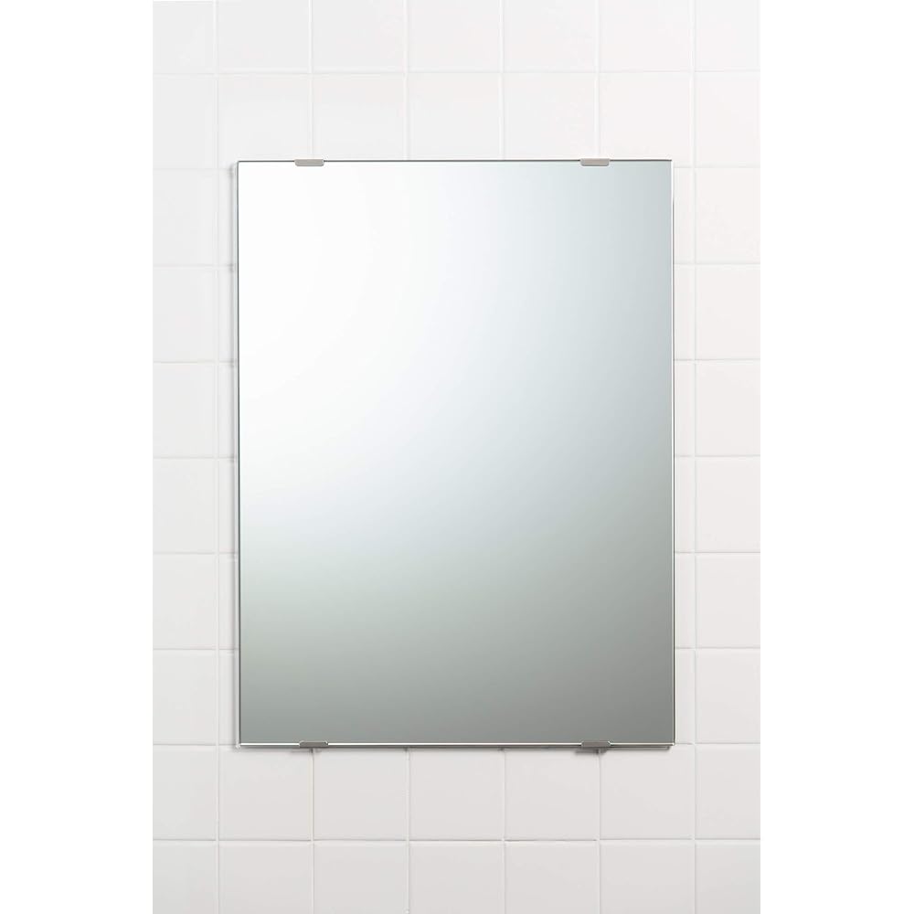 Topre Corporation Bath Mirror Replacement Mirror, Approx. Height 61 x Width 45.7cm, Thickness 5mm, Moisture Resistant, Easy to Install, Made in Japan, N-9, 1 Piece