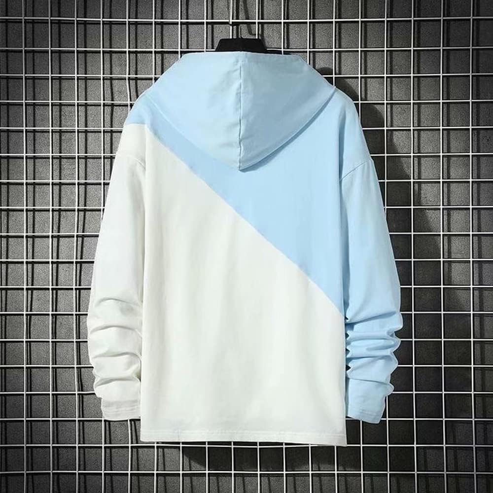 [BLOOMY CHIC] Men's Hoodie, Long Sleeve, Hooded Sweatshirt, Pullover, Loose, Casual, Stylish, Large Size, Thin, Sportswear, Spring/Autumn
