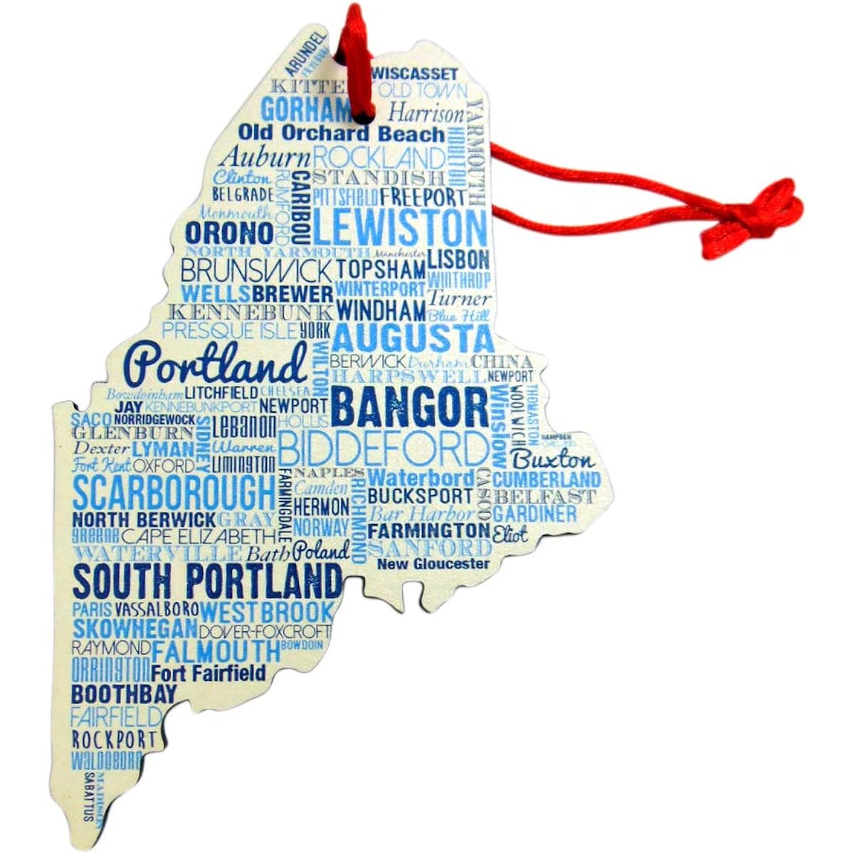 Westman Works Maine Christmas Ornament Wooden Tree Decoration in Gift Box 4 3/4 Inches