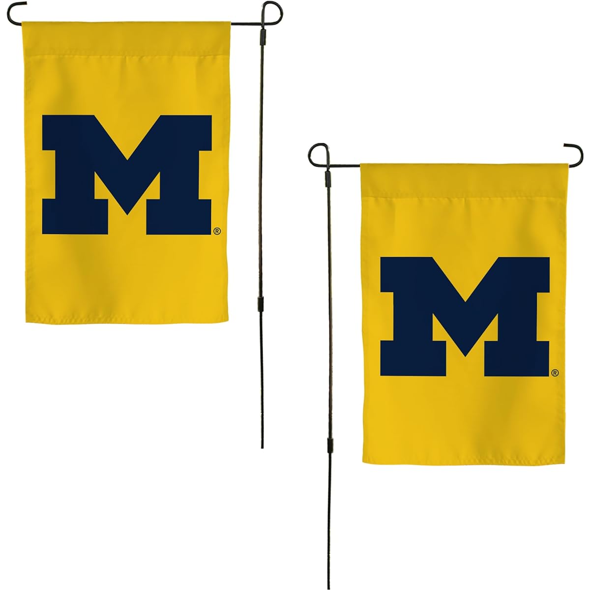 University of Michigan Garden Flag Wolverines UM U of M Banner 100% Polyester (Design F)