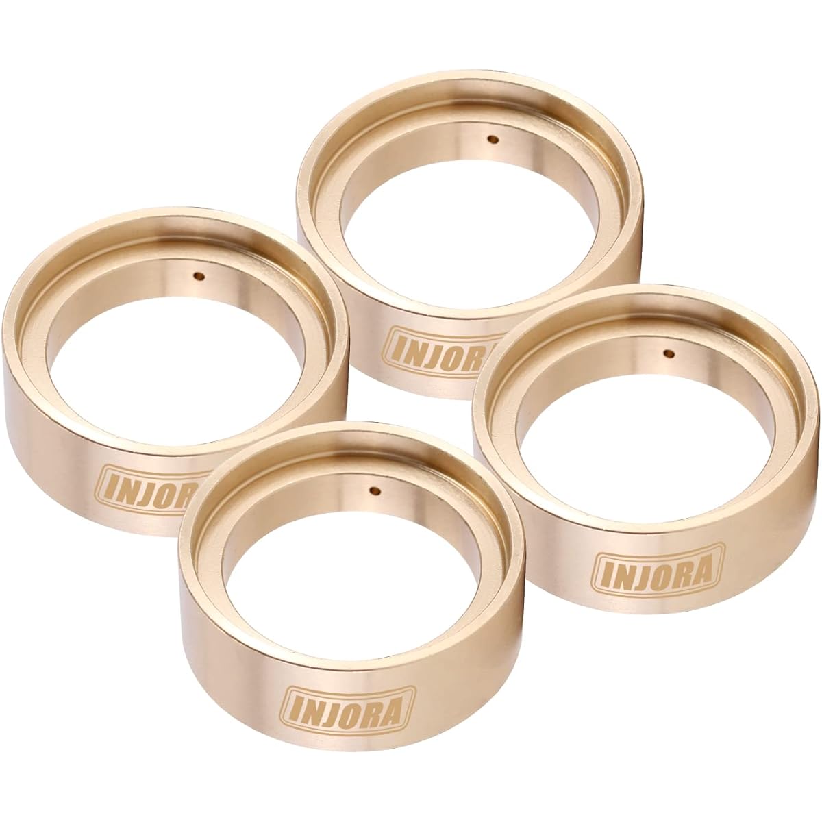INJORA Brass Inner Ring Wheel Weights for TRX4M 1/18 RC Crawler Stock Tire Upgrade 29g/pc