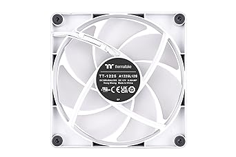 Thermaltake CT120 ARGB Sync PC Cooling Fan White (2 Fan Pack) ARGB Compatible 120mm PC Case Fan White CL-F153-PL12SW-A FN2001