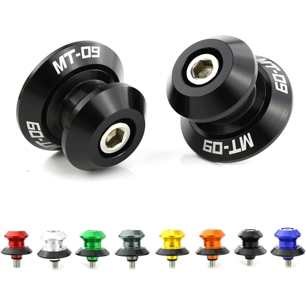 Stand Screw Slider YAMAHA MT09 MT-09 All Year Swing Arm Slider Spool Swing Arm Stand Bobbin CNC Aluminum Motorcycle Stand Suitable for MT09 (Color: Titanium)