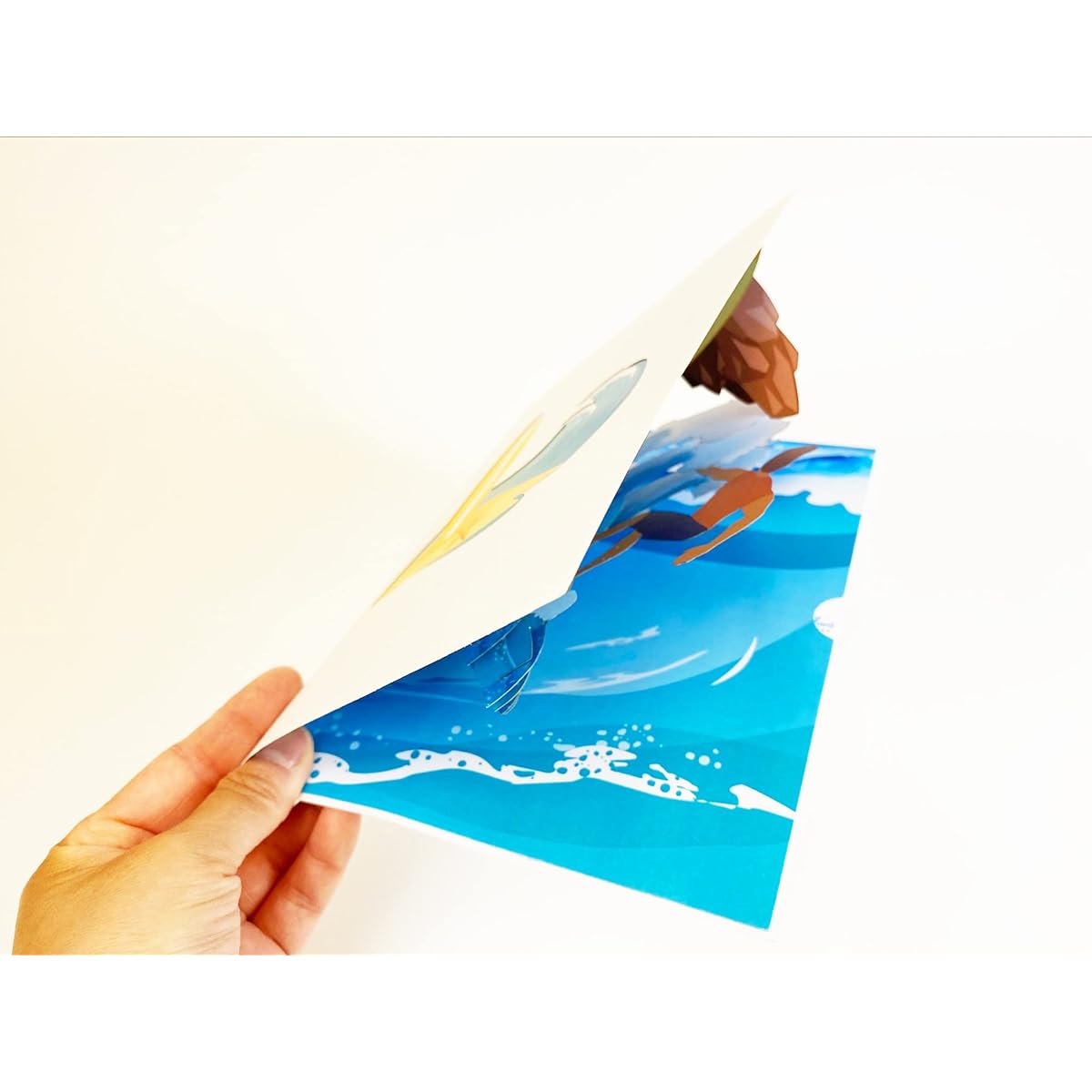 POP CARD EXPRESS Surfer Pop Up Birthday Card - Surfing Ocean Happy Birthday Special Occasion Retirement Graduation Friendship Anniversary Card Unique Gift for Men Women