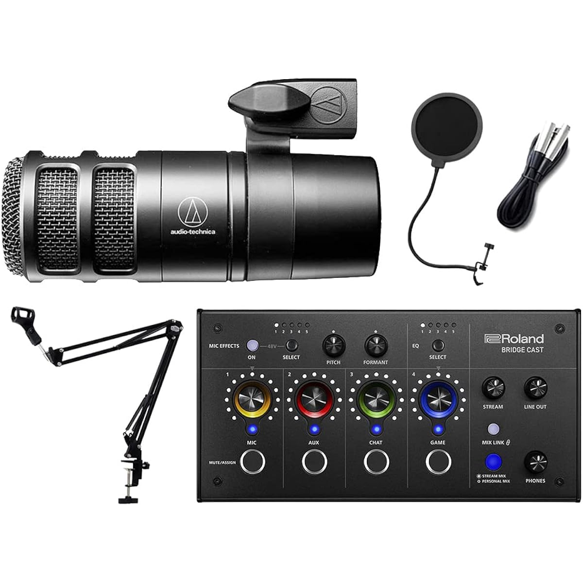 Roland BRIDGECAST + AT2040 set PS5 Windows 10 11 Mac iPhone compatible game distribution audio mixer Roland