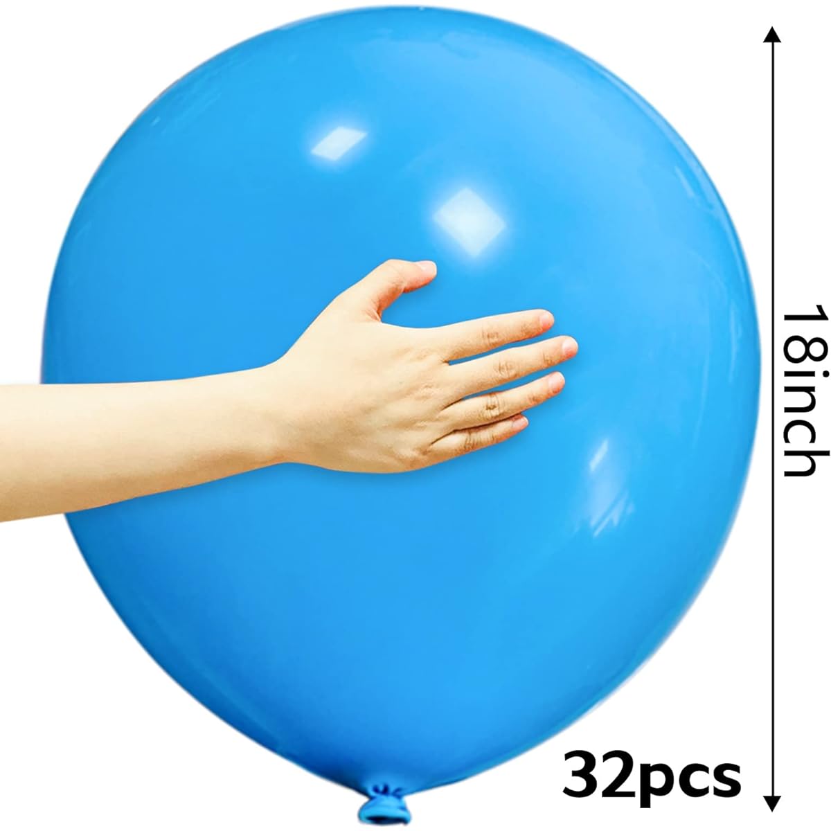 32 large 18 inch balloons (light blue)
