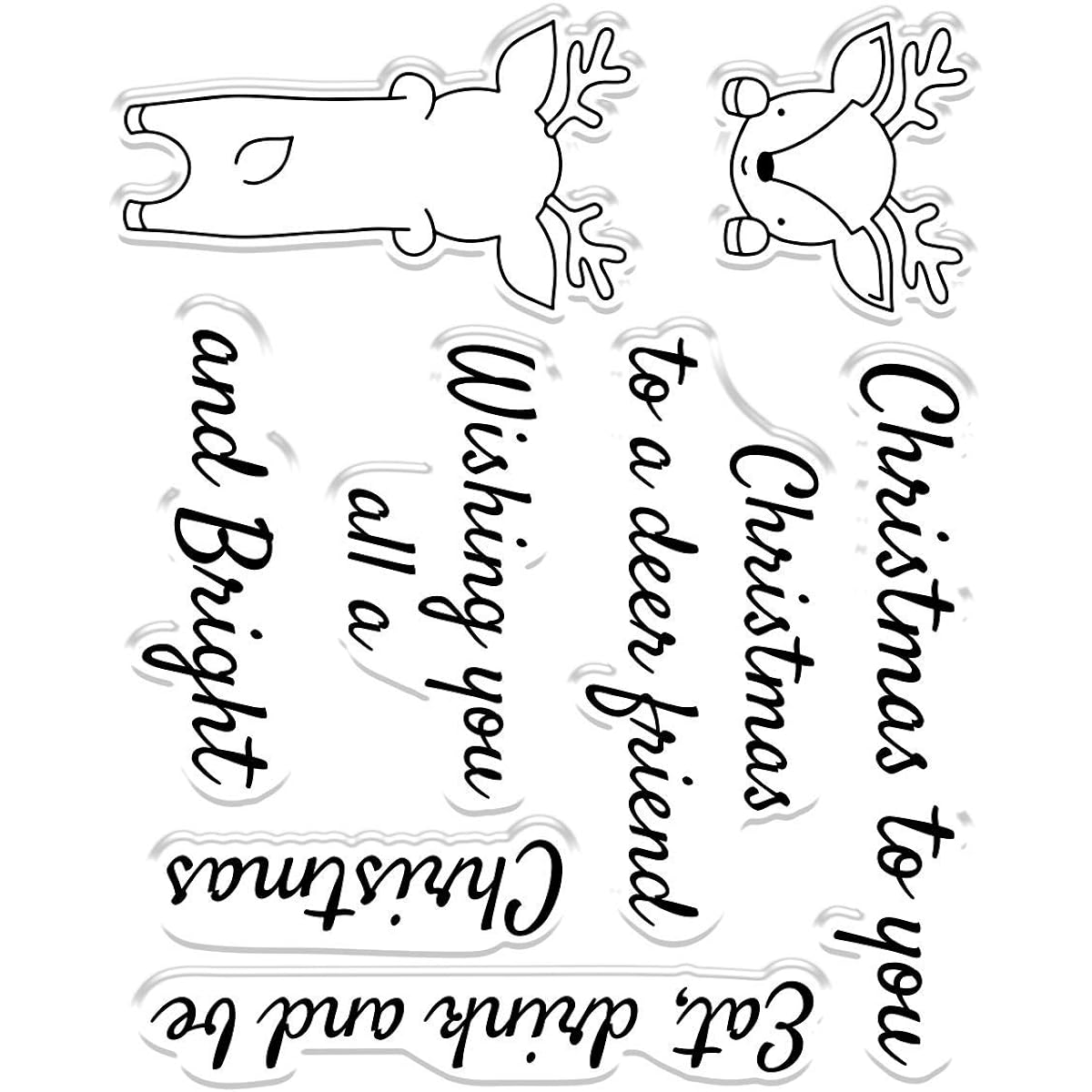 Gemini GEM-STD-PABREIN Acrylic Stamp & Metal Die Set Peek-A-Boo Reindeer, US: One Size Fits Most, Silver