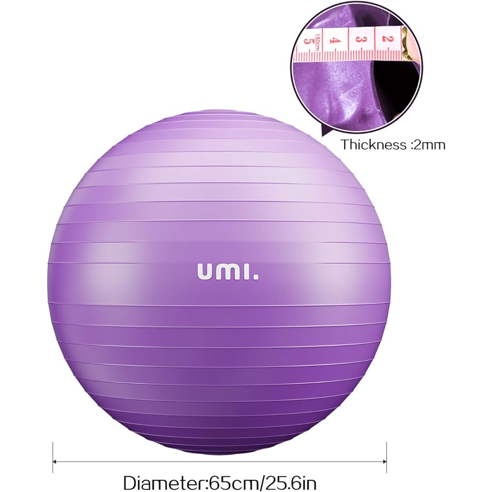 Umi. (Umi) Balance Ball 55cm 65cm 75cm Anti-burst Thick Anti-slip Load Capacity 300kg Hand Pump Included
