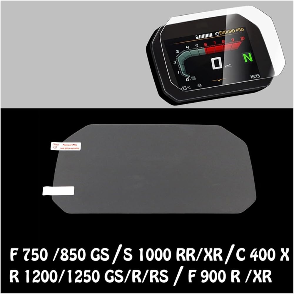 Fits for B&MW C400X F900R F900XR S1000RR S1000XR M1000RR 2018 + Motorcycle Cluster Scratch Cluster Screen Protective Film Protector Instrument (Color : 2 set)