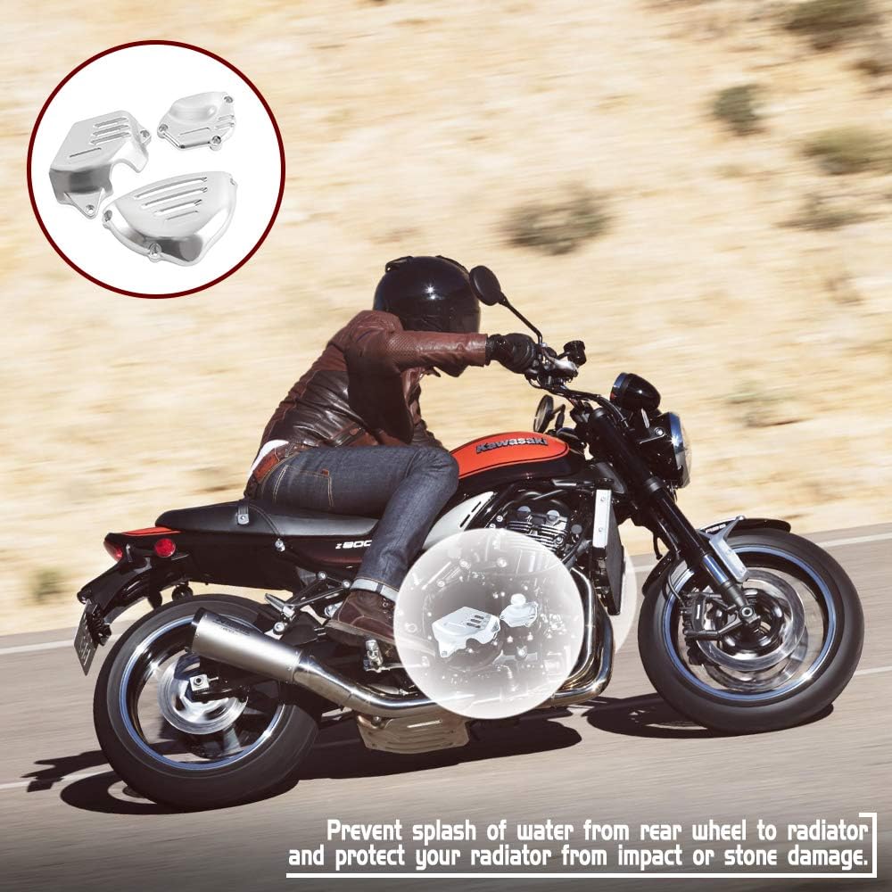 FATExpress Motorcycle CNC Aluminum Engine Guard Stator Cover Side Protection Frame Slider Z900RS Z900 RS 2018 2019 2020 2021 2022 2023 Compatible Bike Parts (Black)