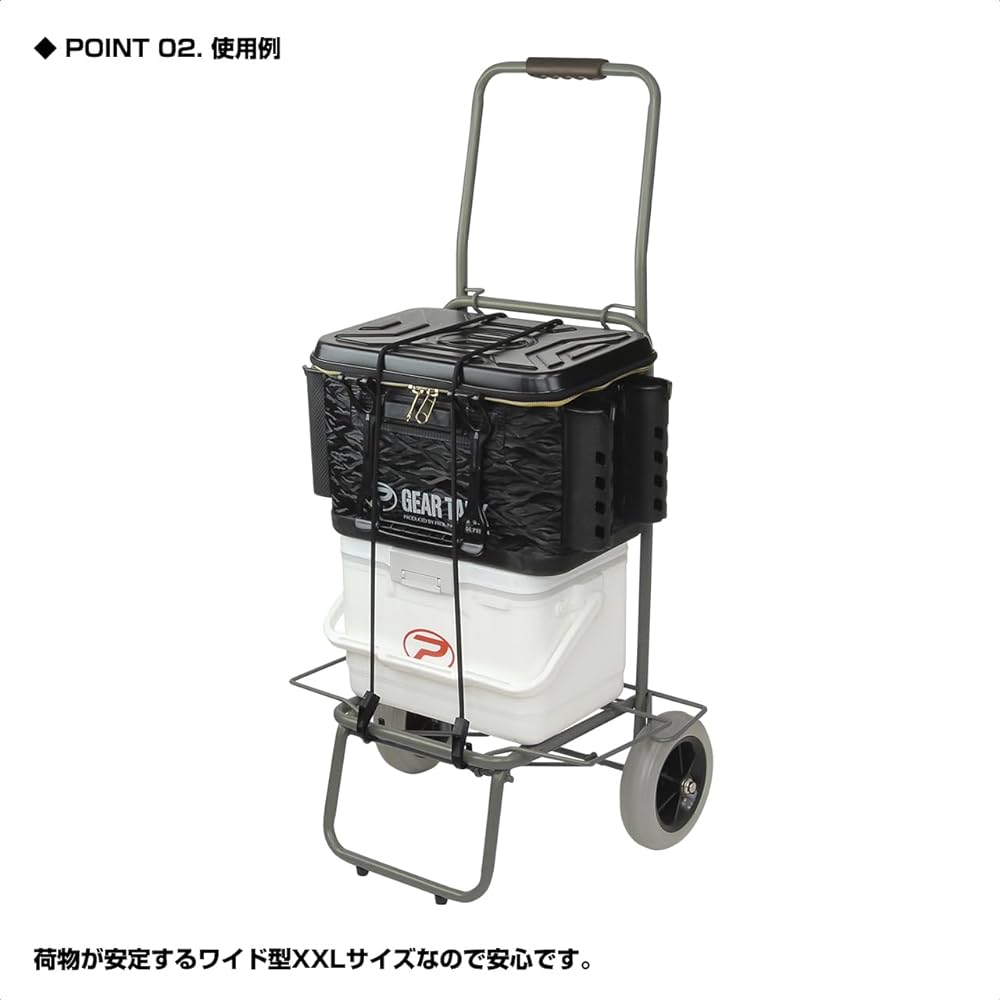 [Adopts 19cm diameter puncture-free big tires] Outdoor carry cart PROX (PROX) Carry cart large wheels with thick cushion tires XXL Supports loads up to 40kg! (PX4153XXL)