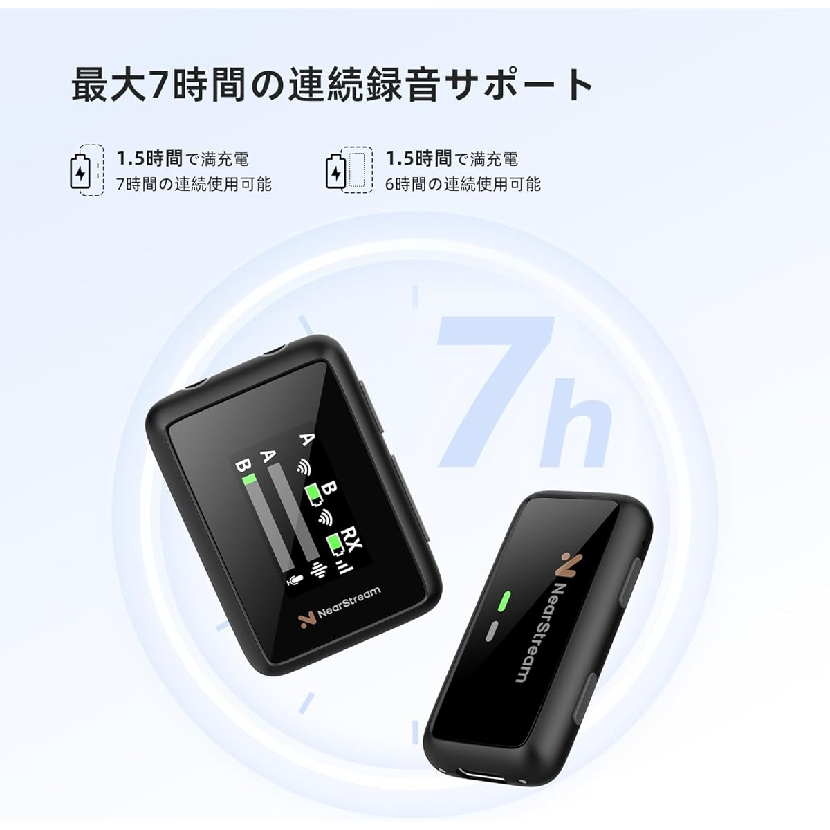 ess Transmission, 2.4GHz Wireless, Up to 7 Hours of Use, Certified for Technical Standards, External Pin/Clip Microphone, Noise Cancelling, 1 Transmitter + 1 Receiver, Stable, Camera/PC/Smartphone, For Interviews/Vlogs/Broadcasting, TikTok/YouTube AWM20D