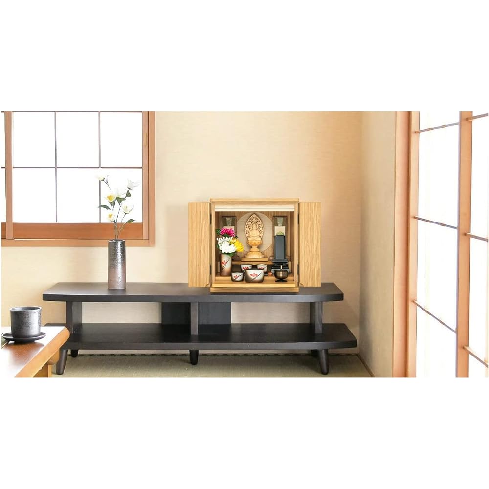 Mini Buddhist altar [Width 36cm Depth 30cm Height 38cm] Removable Shumidan Furniture style Buddhist altar Modern Mini Stylish Compact Tendai sect Shingon sect Jodo sect Jodo Shinshu Rinzai sect Soto sect Nichiren sect Material Mini type [Tsukizuku Ash]