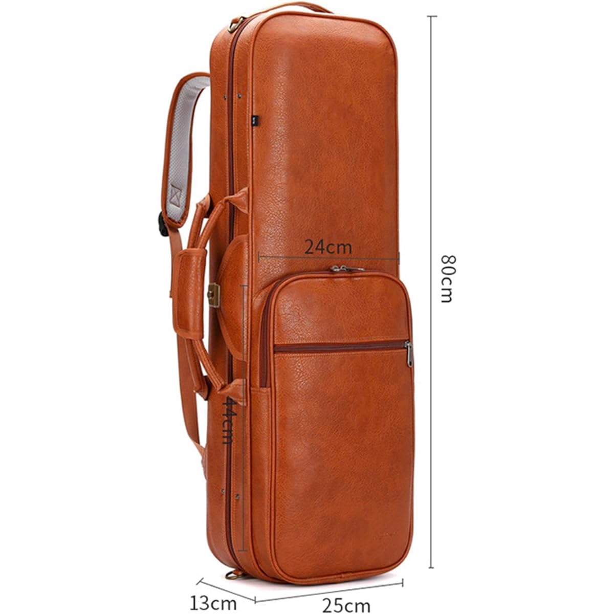 LOL-FUN Violin Case Violin Hard Case Accessories Lockable Carry Bag Backpack Professional Hard Case Fiddle Handbag Violin Box, Orange