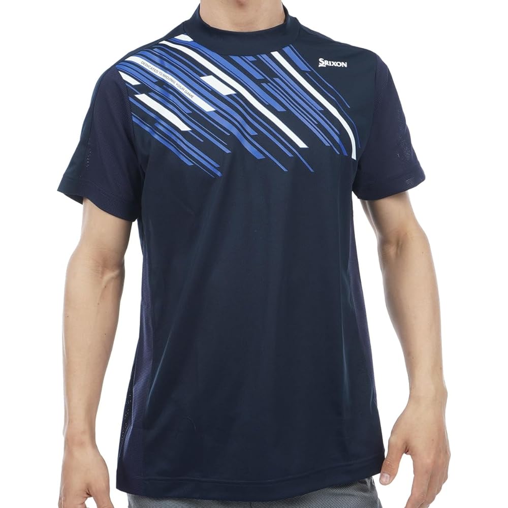 [SRIXON] Short Sleeve Shirt, Sweat Absorbent, Quick Drying, Skin Dry, Air Through, Co-developed with Kozuma Pro, Cool, Mock Neck, Golf, RGMVJA16 Men's