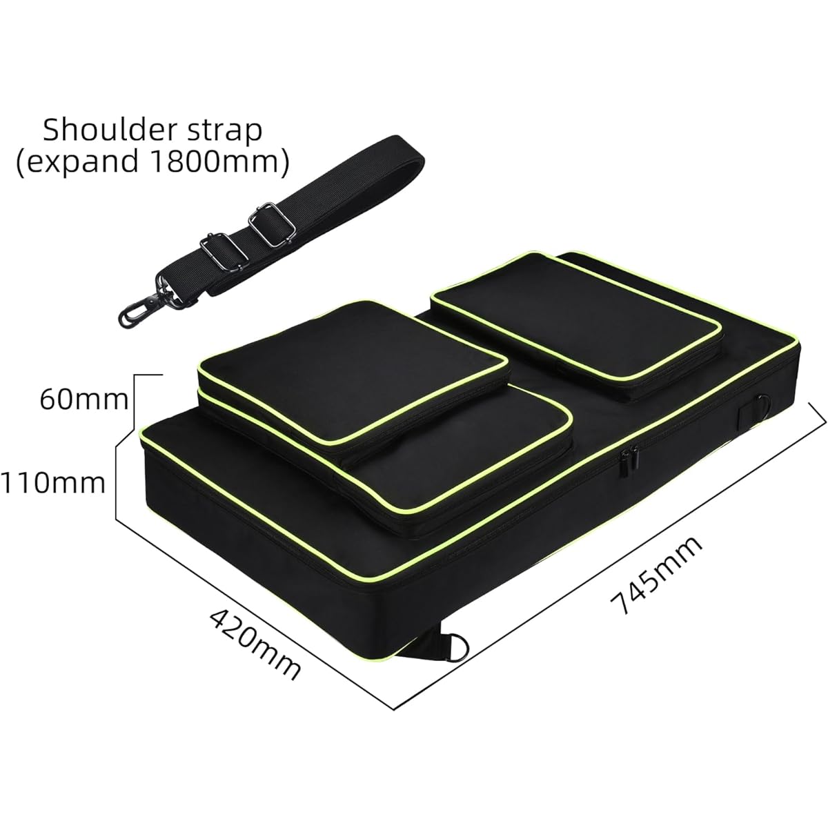 Seracle Carry Case Portable Bag Travel Case for DDJ FLX10 / DDJ 1000 / DDJ 1000SRT Portable Controller and DJ Headphones (Black)