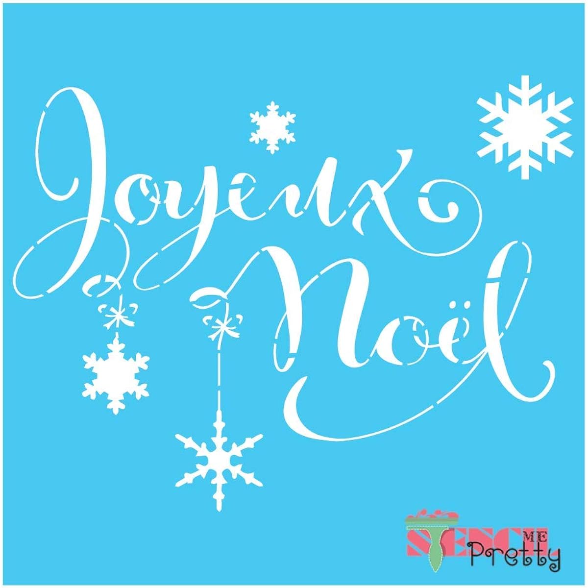 Stencil - Vintage French Christmas Noel Chic Rustic Shabby DIY Sign Template Medium (16" x 12.5") SMP-F21-M