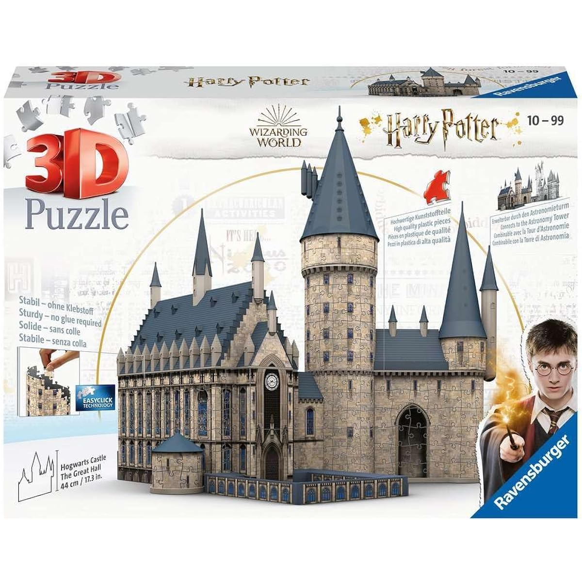 Ravensburger 3D Puzzle 11259 - Harry Potter Hogwarts Castle - The Great Hall - 540 pieces - For all Harry Potter fans aged 10 and over: Experience puzzling in the 3rd dimension