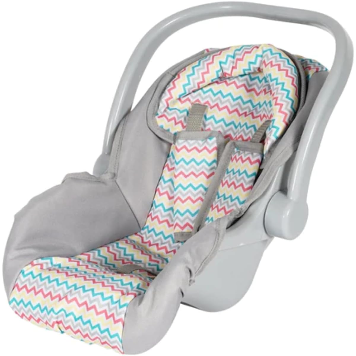 Adora Baby Doll Car Seat Carrier - Rainbow Zig Zag Doll Baby Carrier & Car Seat - Toddler Doll Carrier - Large