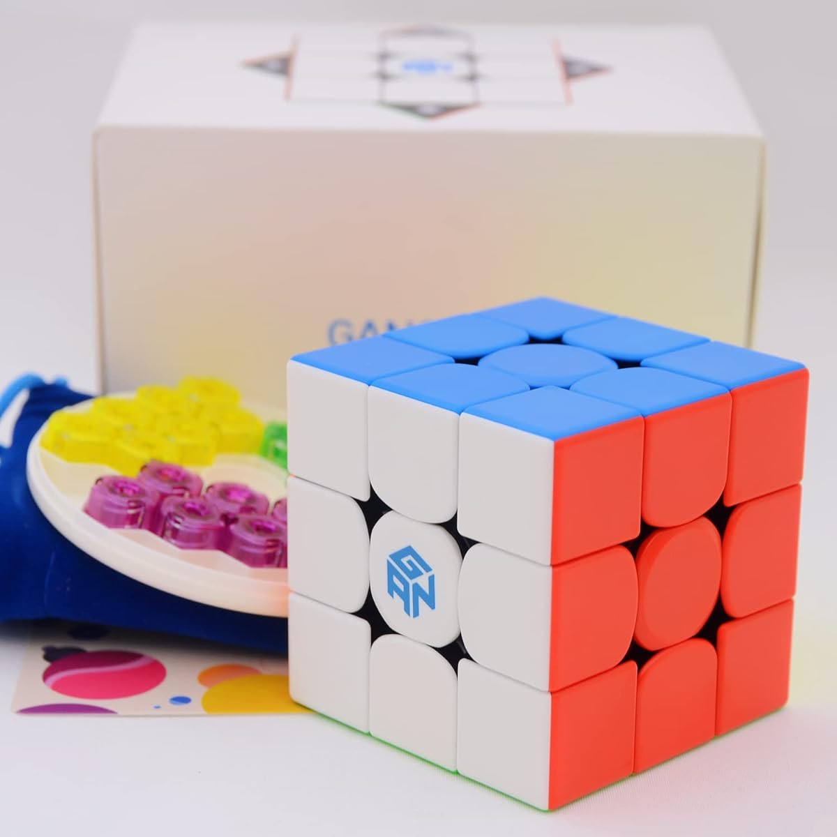 Bukefuno GAN 356 M Standard Edition 3x3 Magnetic Speed Magic Cube Stickerless GAN356 M Additional GES 3x3x3 Speed Puzzle Cube GAN 356M Magic (Standard ver. 2020)