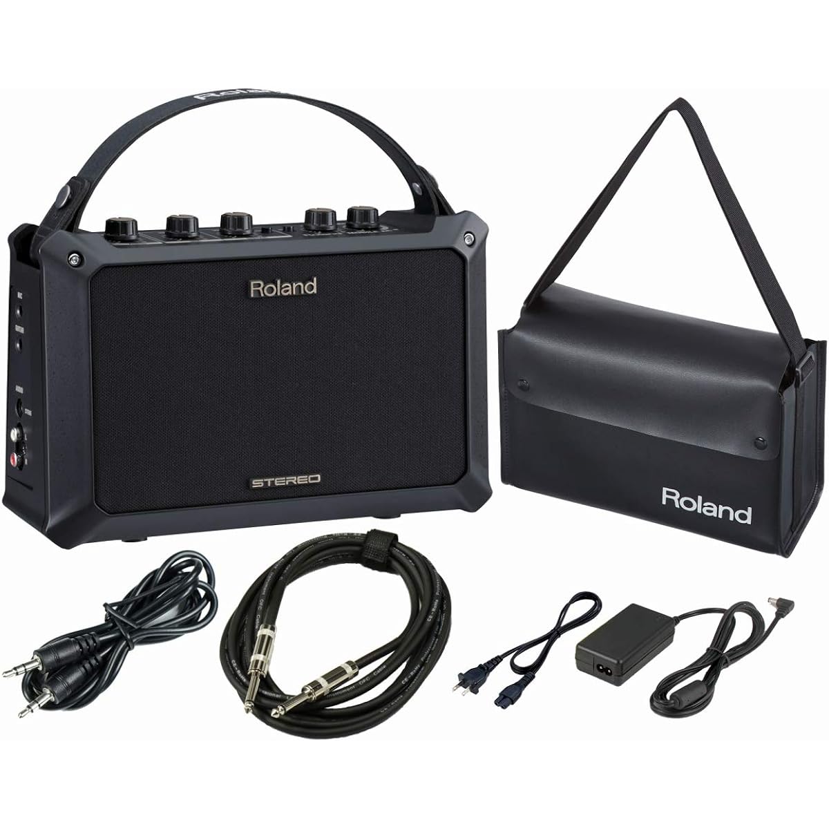 ◆Cable benefits added! ◆ Roland Acoustic Guitar Amplifier MOBILE AC + Genuine Carrying Case CB-MBC1 + Genuine AC Adapter PSB-100 Set