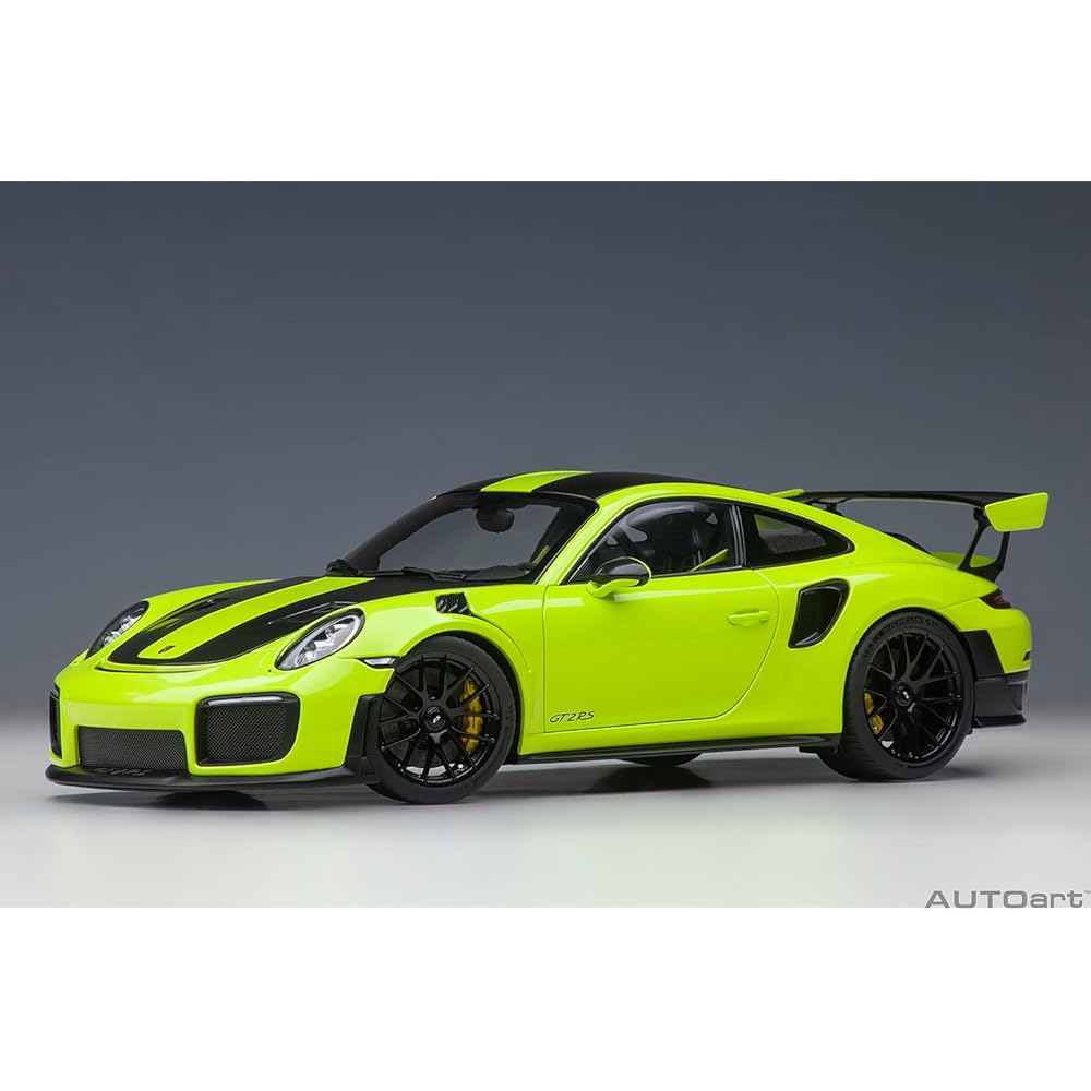 AUTOart 1/18 Porsche 911 (991.2) GT2 RS Weissach Package Light Green/Carbon Black Finished Product
