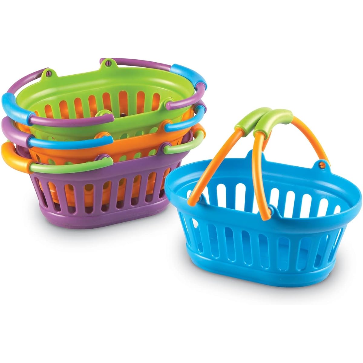Learning Resources Learning Resources Store Pretend Baskets Colorful Baskets Set of 4 LER9724-4 Authentic 7 L x 4-1/2 W in