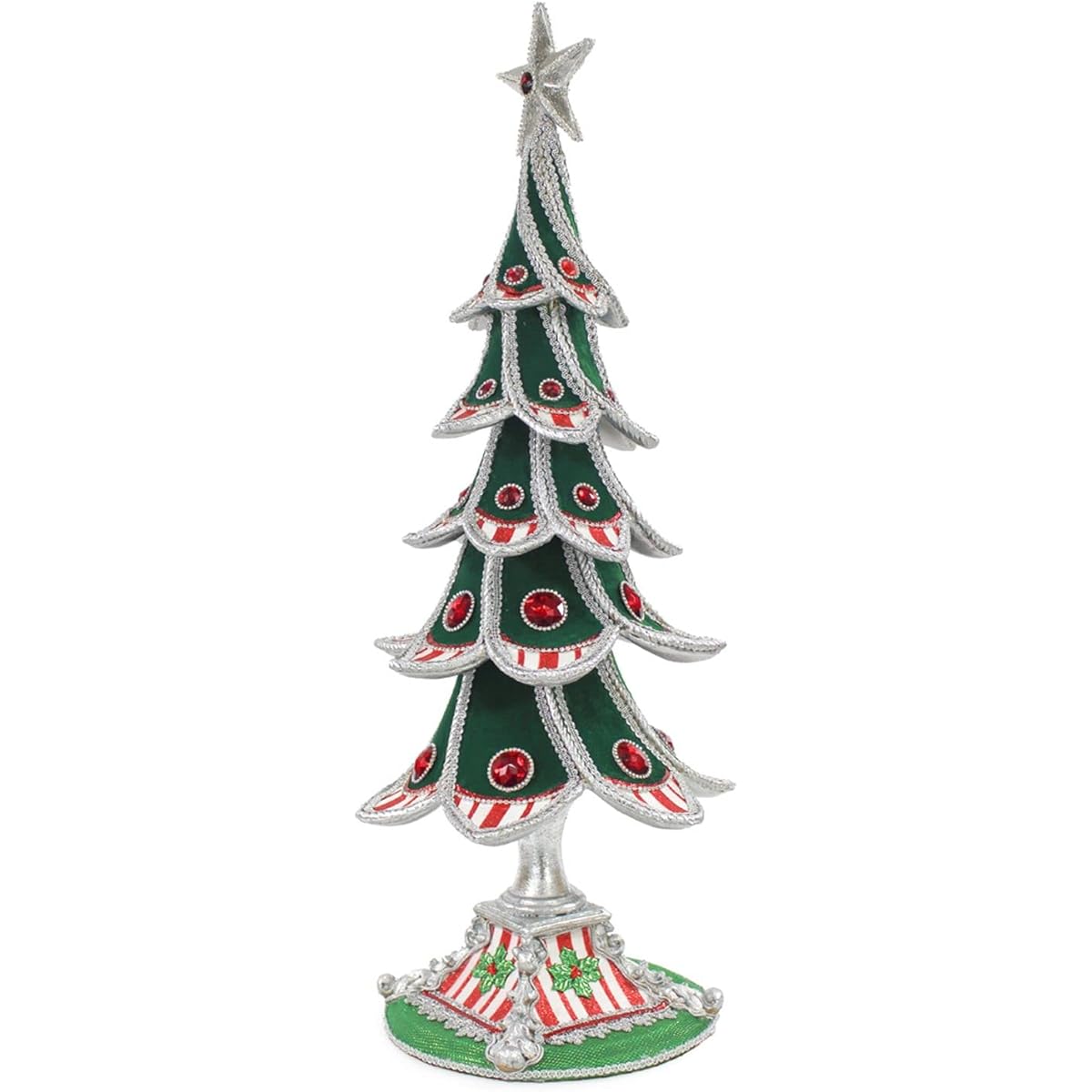 Katherine's Collection 2023 Peppermint Palace Tabletop Tree, 10.5 x 27 inches, Green