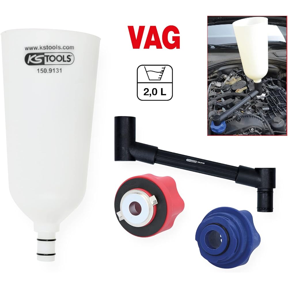 KS Tools Oil fill funnel set with rotating arm for VAG 4 pieces 150.9155