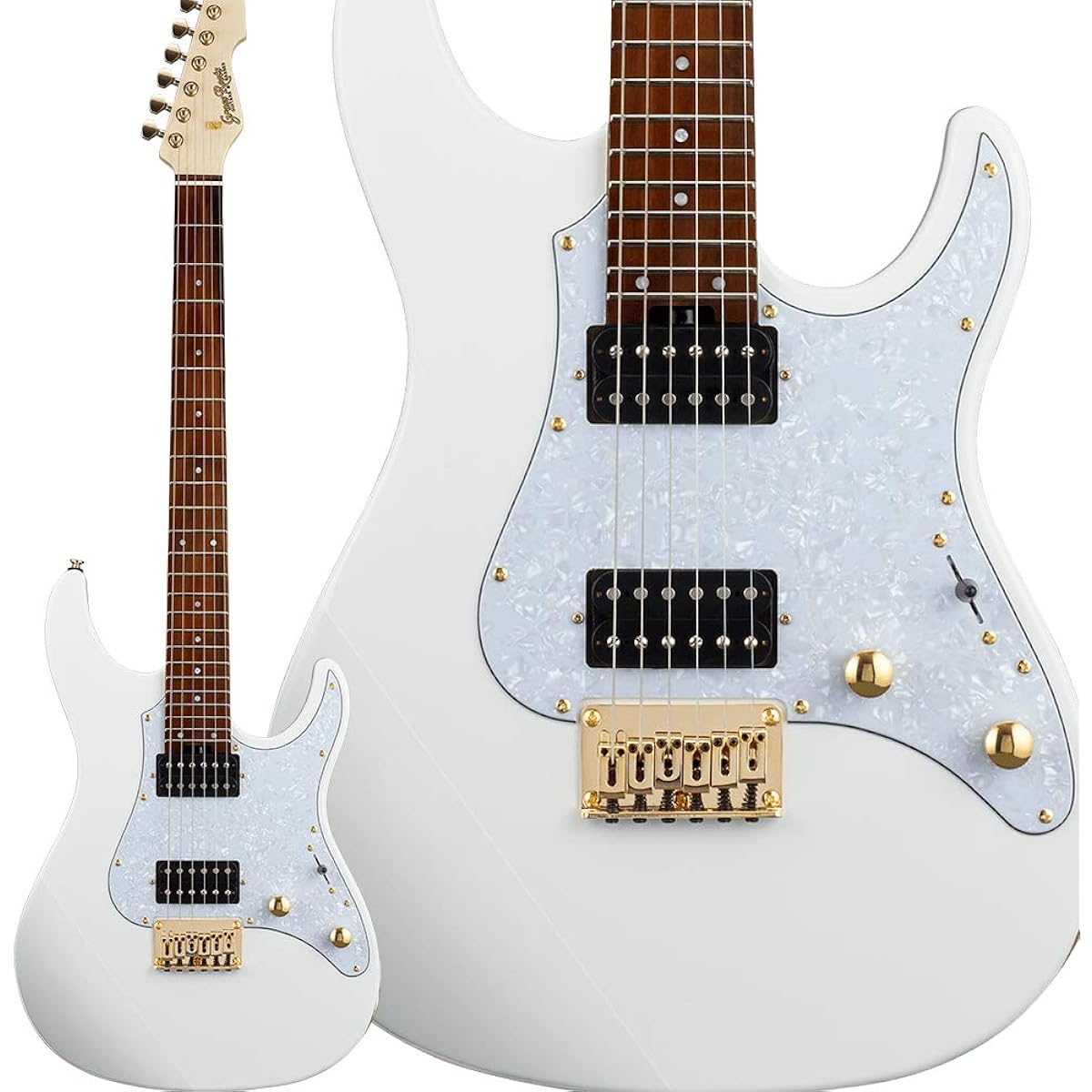 GrassRoots G-SN-45DX Snow White Electric Guitar