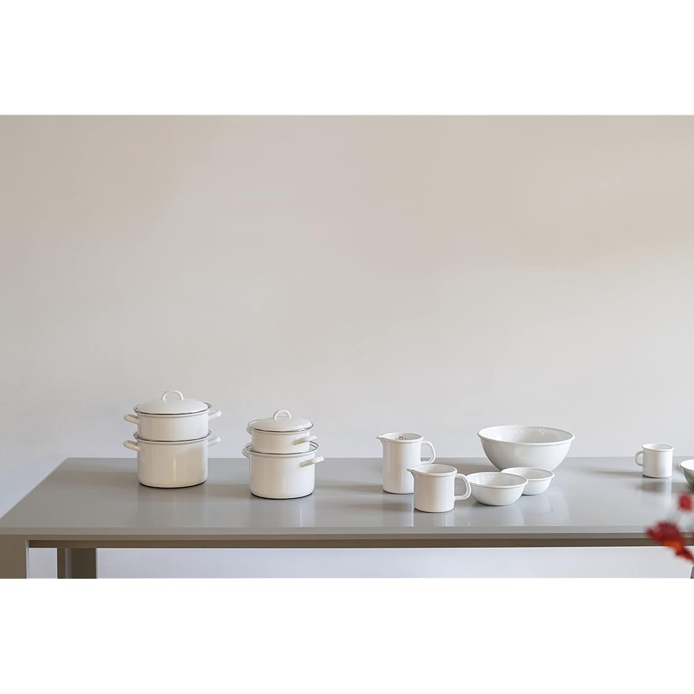 RIESS Mug White 1kg Pot m.Chromrand 16cm 2L 0271-033